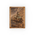 Steampunk Vintage Nautical Magical Fantasy Ship at Night | Dockyard Journal Notebook | MuNdAnE MaGiC